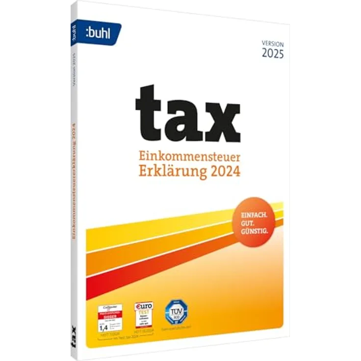 Buhl Data Service Tax 2025 DVD Box, Steuersoftware für Steuerjahr 2024, mit ELSTER und kostenfreien Updates