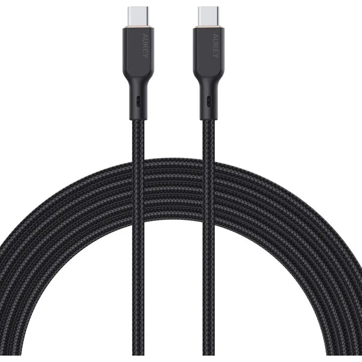 AUKEY CB-KCC101, 1m USB C auf USB C Kabel, 100W Schnellladen, 480Mbps Datenübertragung, schwarz