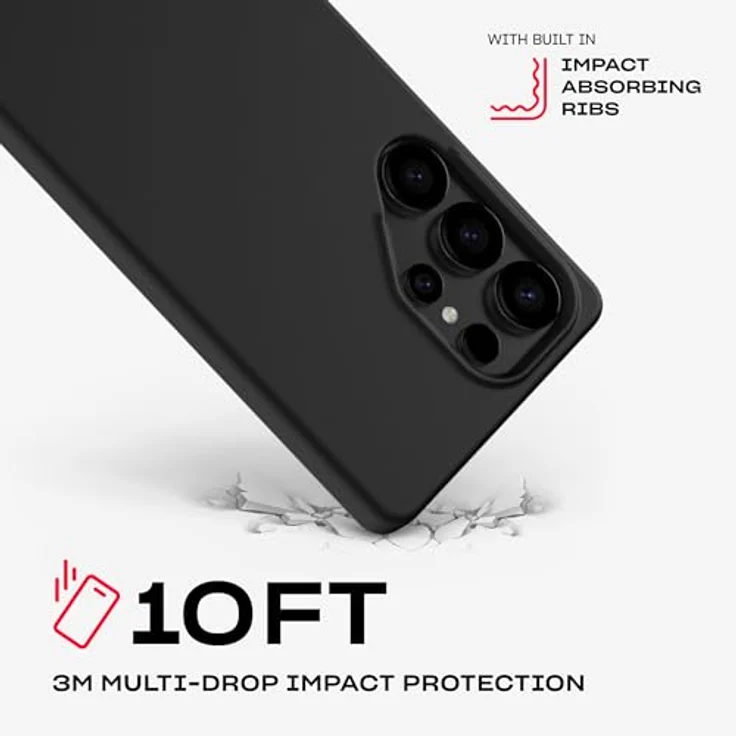tech21 EvoLite Schutzhülle für Samsung Galaxy S25 Ultra, ultradünn, 3 m Aufprallschutz, Schwarz – Bild 3