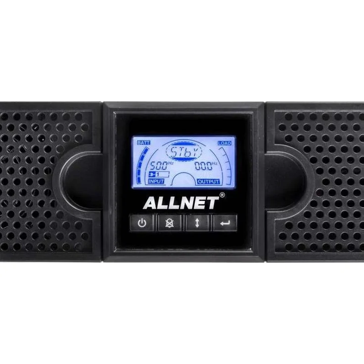 Allnet USV 2000VA Line-Interactive, unterbrechungsfreie Stromversorgung mit LCD-Display, USB/RS232, Tower/Rack 19"