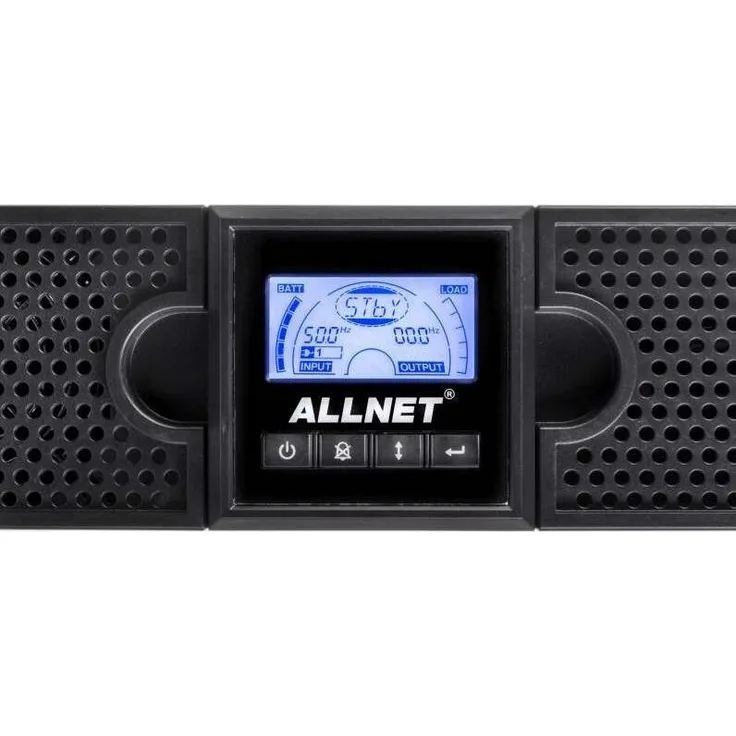 Allnet USV 2000VA Line-Interactive, unterbrechungsfreie Stromversorgung mit LCD-Display, USB/RS232, Tower/Rack 19"