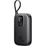 Joyroom JR-PBF18, 22,5W 10000 mAh Powerbank mit integriertem Lightning- und USB-C-Kabel, schwarz