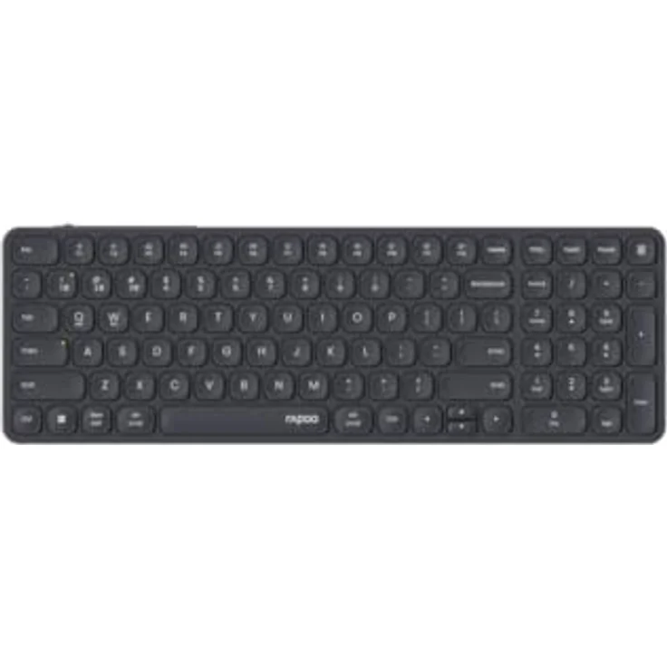 Rapoo E9710M Kabellose QWERTZ Bluetooth Tastatur, Aluminium Basis, Multi-Device, wiederaufladbar, dunkelgrau – Bild 1
