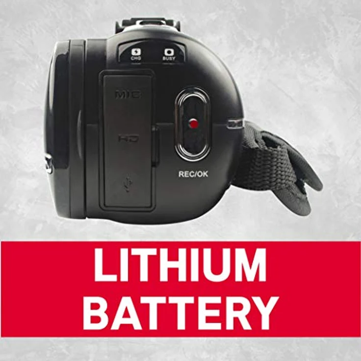 AGFA Photo Realimove CC2700 Camcorder - 2.7K Video, 24MP Foto, 3.0'' IPS Touchscreen, 18X Digitalzoom, LED Licht, Schwarz – Bild 4