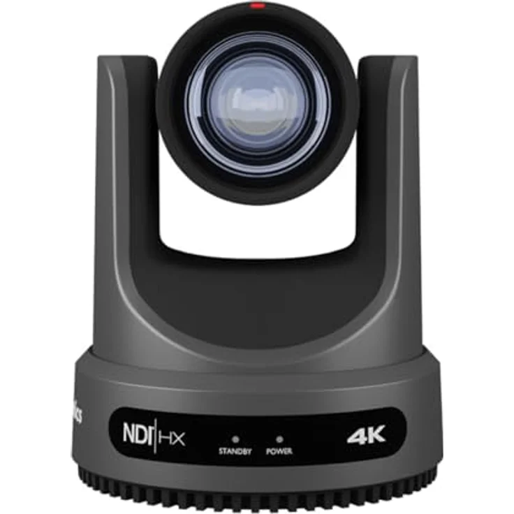 PTZOptics Move 4K, Netzwerkkamera mit 12x optischem Zoom, Auto-Tracking und 4K UHD, Grau – Bild 1