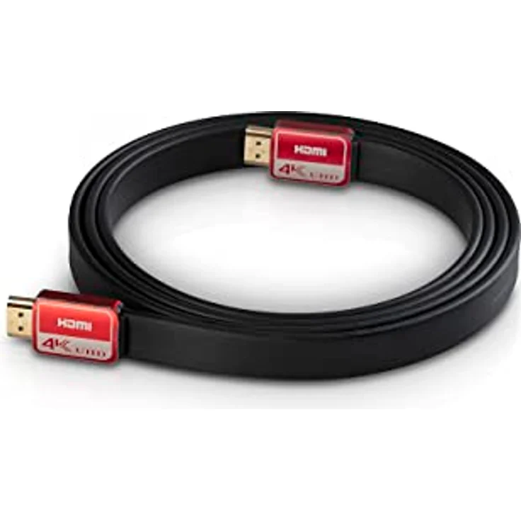 Teufel HDMI-2.0-Flachkabel Highspeed HDMI-Flachkabel unterstützt alle 2.0-Spezifikationen (Schwarz, 1,5 m) – Bild 1