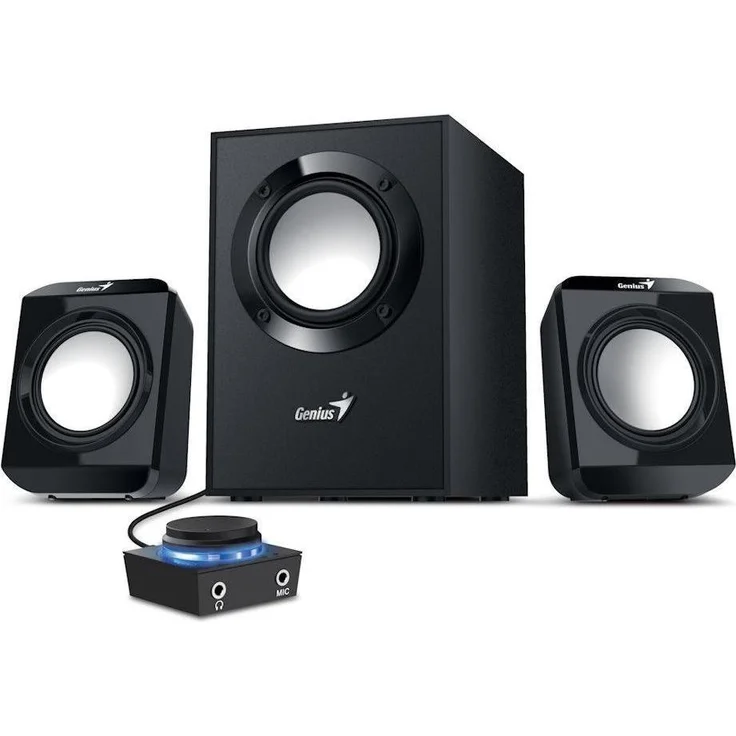 Genius SW-2.1 300 II, 2.1 PC Lautsprecher System, Schwarz