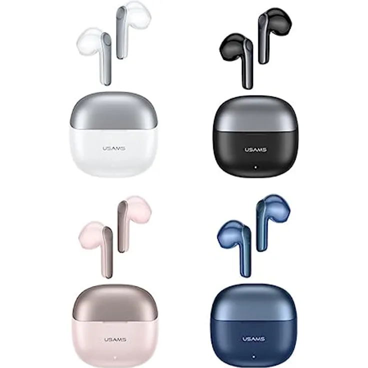TWS Bluetooth Kopfhörer in-Ear, Kabellose Ohrhörer BT 5.1 Noise Cancelling HiFi Stereo Klang Wireless, USB-C, mit Intensivem Bass HD Stereo Sound, Touch Sensoren für Sport/Arbeit oder Zuhause (Blau)