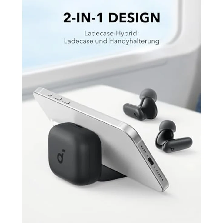 Anker Soundcore P30i Schwarz (ANC, 40 h), Kopfhörer mit adaptiver aktiver Geräuschunterdrückung und lange Akkulaufzeit – Bild 2