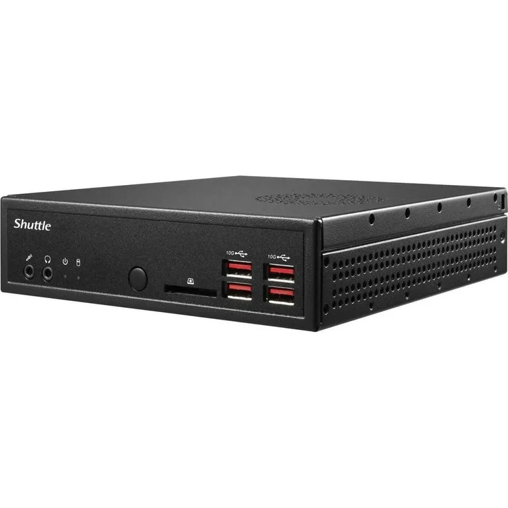 Shuttle Barebone Slim PC, 4x HDMI, Intel Gen 11 Tiger Lake-U Prozessor, schwarz, 2 Kerne, Ultra-HD Unterstützung