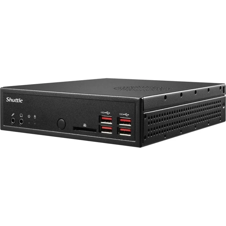 Shuttle Barebone Slim PC, 4x HDMI, Intel Gen 11 Tiger Lake-U Prozessor, schwarz, 2 Kerne, Ultra-HD Unterstützung