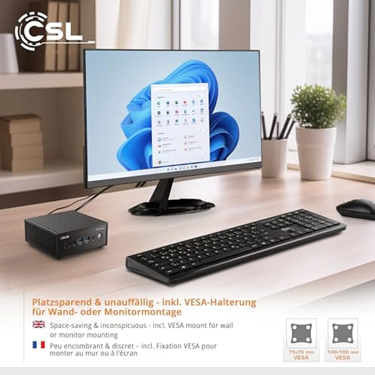 Asus Mini-PC PN42, Intel N200, 8 GB RAM, 1000 GB SSD, passiver CPU-Kühler, schwarz, Windows 11 – Bild 7