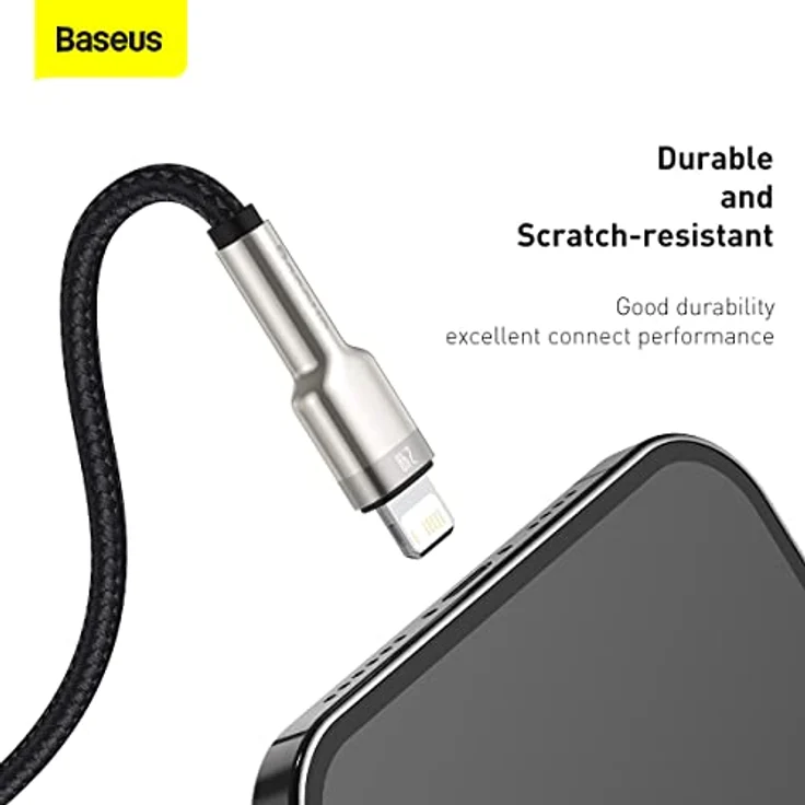 Baseus Cafule USB-auf-Lightning-Ladekabel, 2,4 A, 1 m, Schwarz – Schnellladung und Datenübertragung bis 480 MB/s – Bild 7