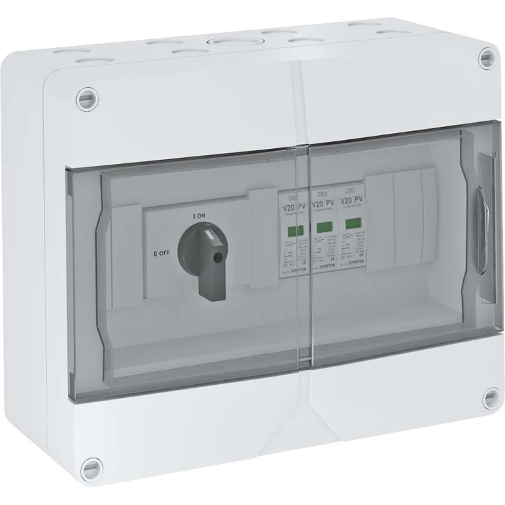 OBO Bettermann Überspannungsschutzgerät VG-C DC-TS1000, steckbar mit MC4-Stecker, IP65 Gehäuse für PV-Anlagen, bis 1000V DC, varistor-basiert