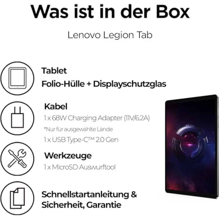 Lenovo Legion Tab 8,8" Qualcomm Snapdragon 8 12GB 256GB Android RCH, Gaming Tablet, blau – Bild 12