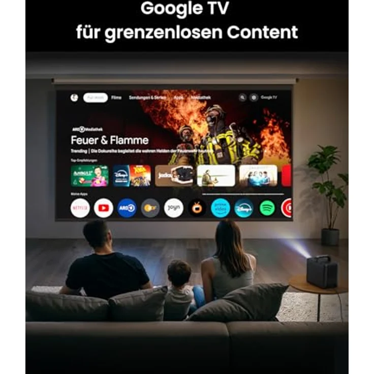 NEBULA Cosmos 4K SE Smart-Beamer, 4K High-Brightness-Projektor mit Dolby Vision, 200" Großbildschirm, 1.800ANSI Lumen Helligkeit, HybridBeam, Optimierte Bildqualität, Google TV, Offizielles Netflix – Bild 3