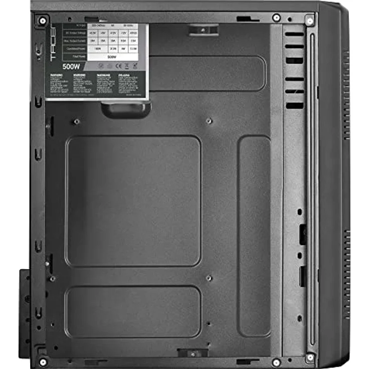 TACENS ANIMA ACM500, Mini Tower Micro ATX PC-Gehäuse mit 500 W Netzteil, USB 3.0, schwarzes Aluminium – Bild 5