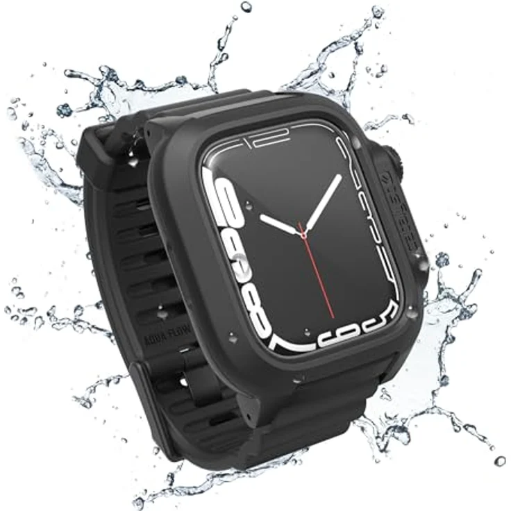 Catalyst Total Protection Case 45mm, Wasserdichtes Smartwatch Zubehör bis 100m, Schwarz – Bild 1