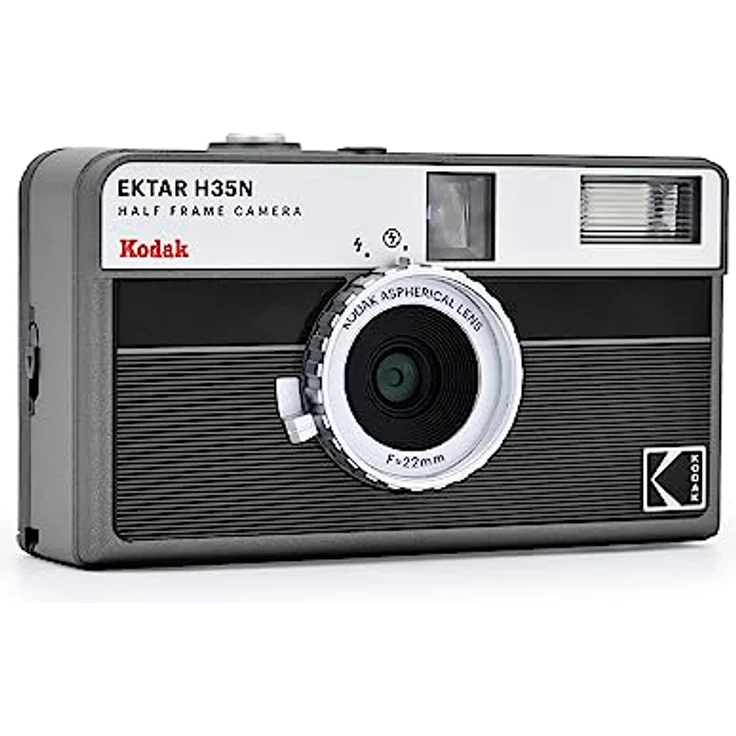 KODAK EKTAR H35N Halbrahmen-Filmkamera, fokusfrei, Glühbirnenfunktion, Sternfilter, 35 mm, beschichtetes Objektiv (Blau) – Bild 3