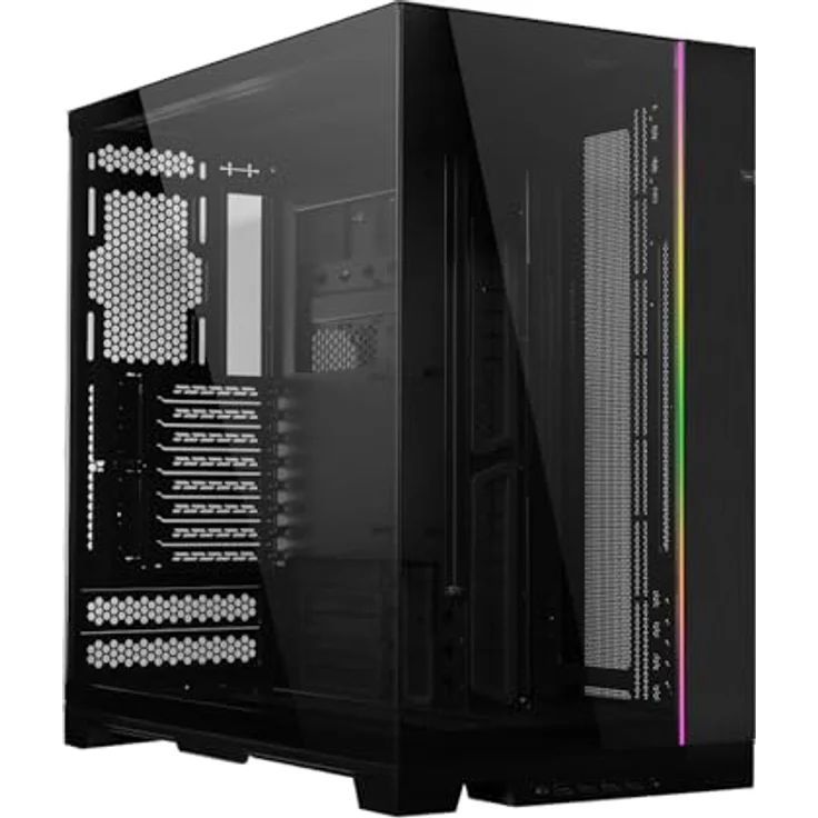 Lian Li O11D EVO XL PC-Gehäuse, umkehrbares PC-Gehäuse, Nahtlose Glasverkleidung, 460 mm GPU-Freiheit, DREI Motherboard-Positionen, Stahl, Aluminium, gehärtetes Glas, Tower-PC-Gehäuse, Schwarz - Preisvergleich – Bild 1