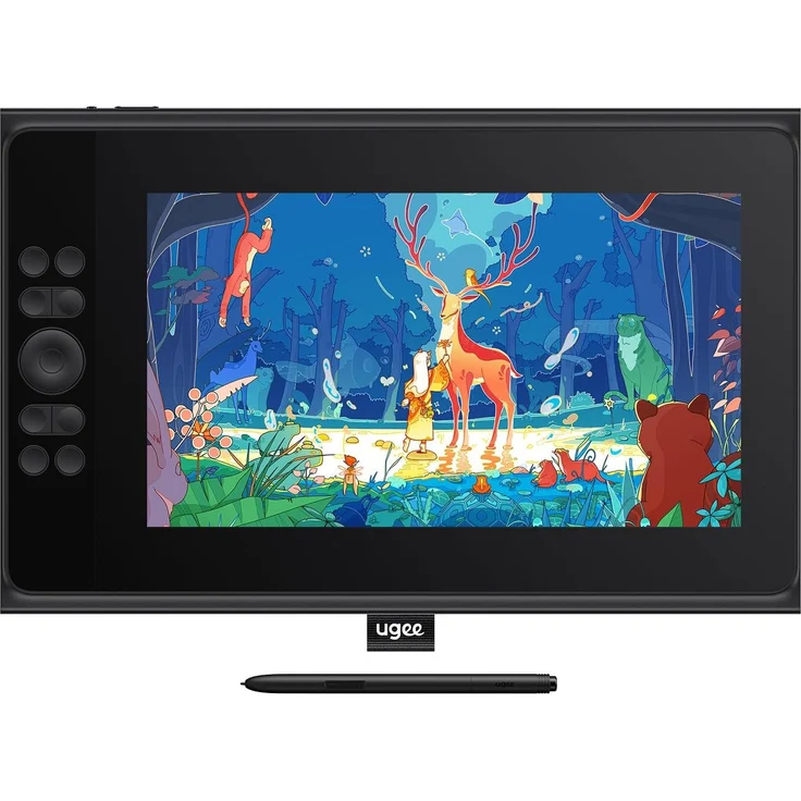 UGEE UE12 Plus Zeichentablett Display, 147% sRGB, 3-in-1-Kabel inklusive, USB-C DP Alt Mode