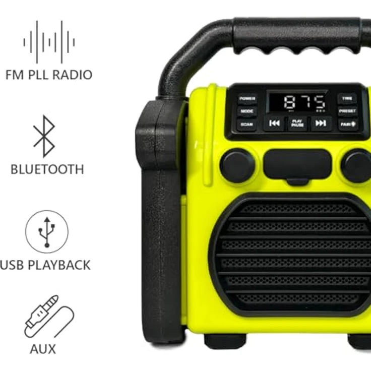Silva Schneider BR 230 BT NG (FM, Bluetooth), Radio, Grün - Vielseitiges Radio mit Bluetooth, USB-Wiedergabe und bis zu 12 Stunden Akkulaufzeit – Bild 5