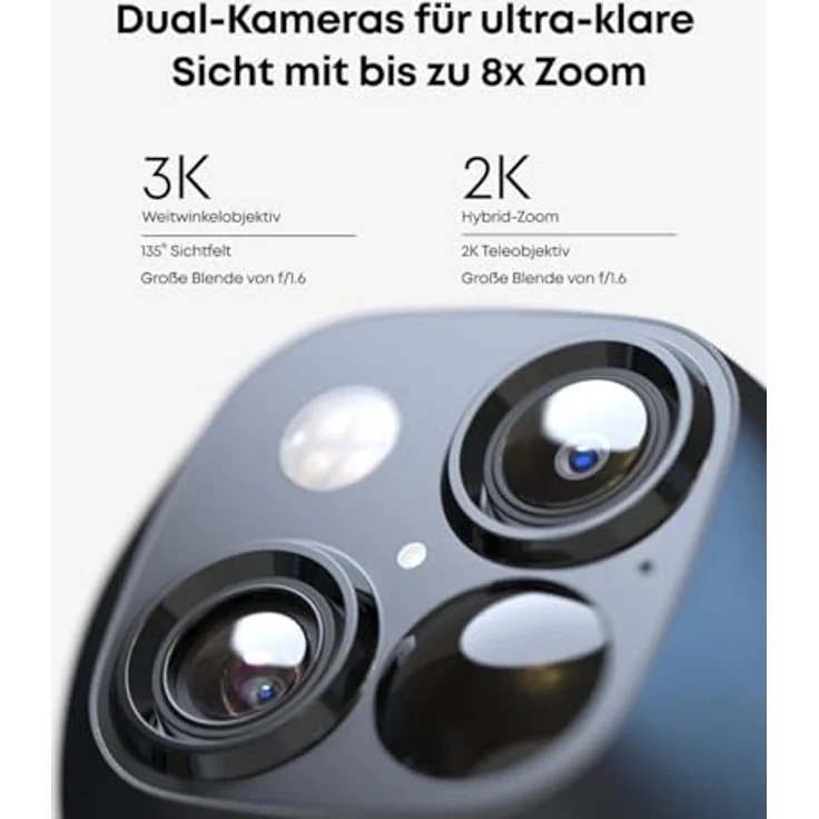 eufy Security SoloCam 2-Kamera-Set, Solar-Überwachungskamera für außen, 360° Abdeckung, 3K Auflösung, Gebührenfreie Nutzung, HomeBase 3 kompatibel – Bild 2