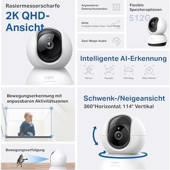 Tapo C200C 360°-WLAN-Überwachungskamera