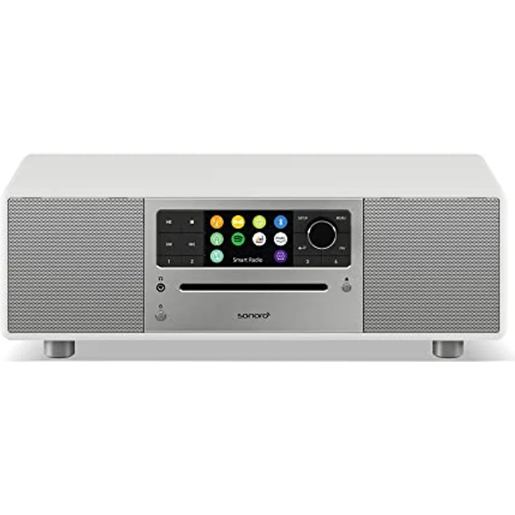 sonoro Prestige Kompaktanlage mit CD Player, Bluetooth und Internetradio (UKW, WLAN, DAB Plus, Spotify, Amazon, Deezer) Weiß – Bild 1