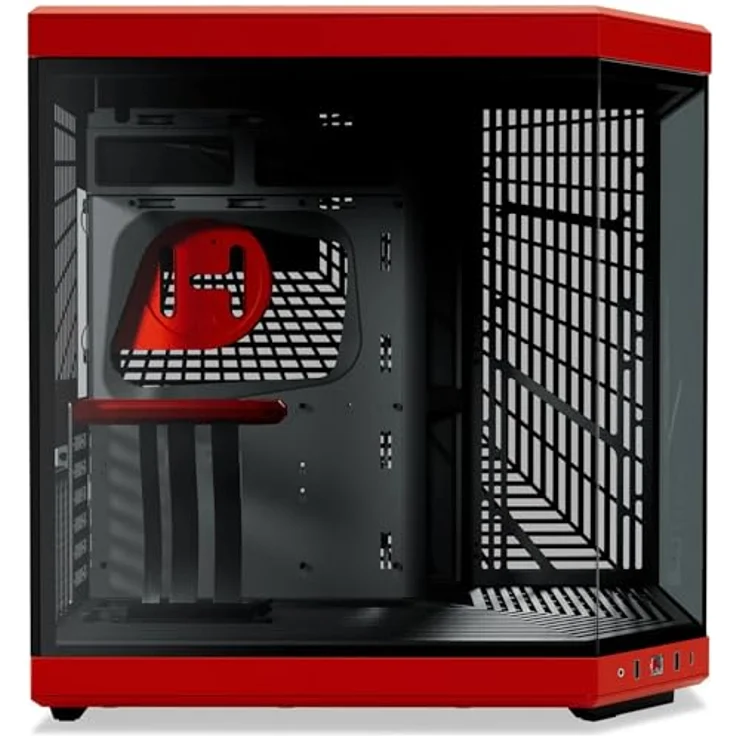 Hyte PC-Gehäuse Y70, ATX-Mid-Tower mit vertikalen 4 Steckplätzen, Tempered Glass – Bild 3