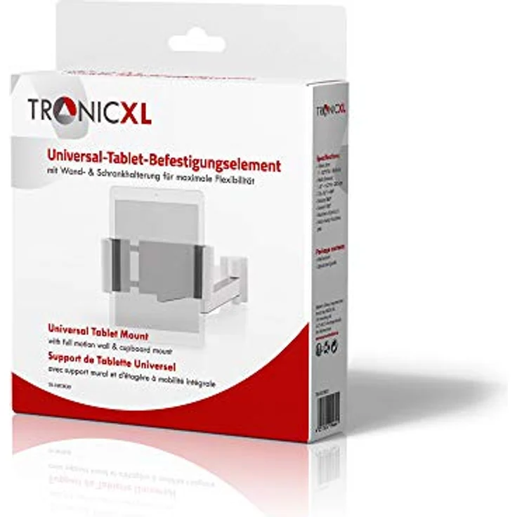 TronicXL Tablet Wandhalterung, schwenkbar und neigbar für 7-12 Zoll Tablets, 360° Drehung, max. 1 kg, Wandmontage – Bild 4