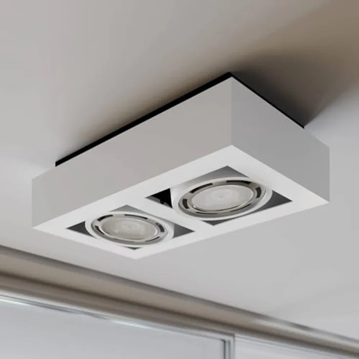 Arcchio Deckenlampe 'Ronka' (Modern) in Weiß aus Aluminium (2 flammig, GU10) - Wohnzimmerleuchte – Bild 4