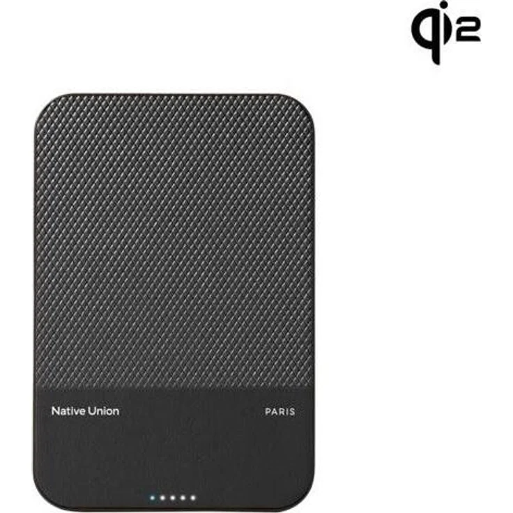 Native Union (Re)Classic Qi2 Magnetic Powerbank 5000mAh, tragbare Powerbank, Schwarz