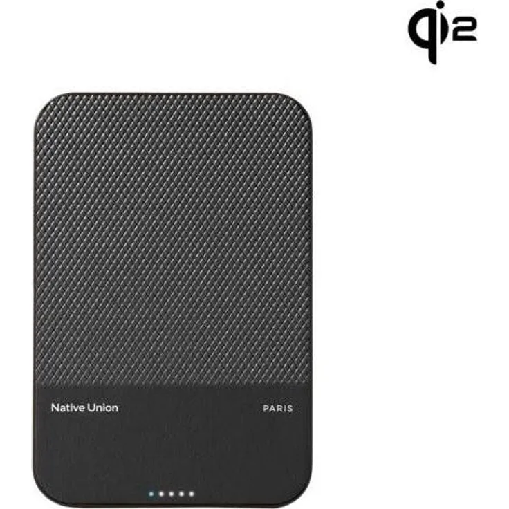 Native Union (Re)Classic Qi2 Magnetic Powerbank 5000mAh, tragbare Powerbank, Schwarz