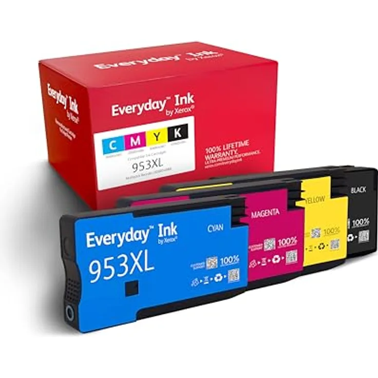 Xerox Everyday Remanufactured Ink Druckerpatrone, CMYK, umweltfreundlich, hohe Ergiebigkeit, kompatibel mit Xerox Druckermodellen