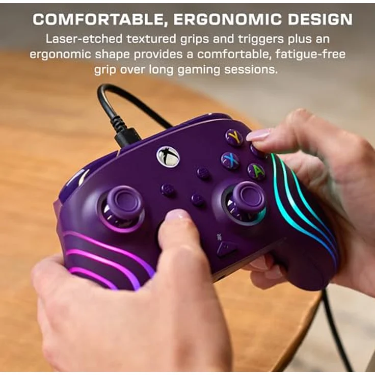 Turtle Beach Afterglow Wave Wired Controller · XB · Violett, Gaming Controller für Xbox Series X/S, Xbox One S und PC mit RGB-Beleuchtung, programmierbaren Tasten und ergonomischem Design – Bild 7