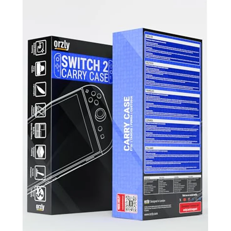 Orzly Tragetasche für Nintendo Switch 2 (2025), Hartschalenetui mit 7,9 Zoll Bildschirmschutz, organisierter Stauraum für 20 Spiele und Zubehör, wasserabweisend, Geschenkbox-Edition – Bild 3