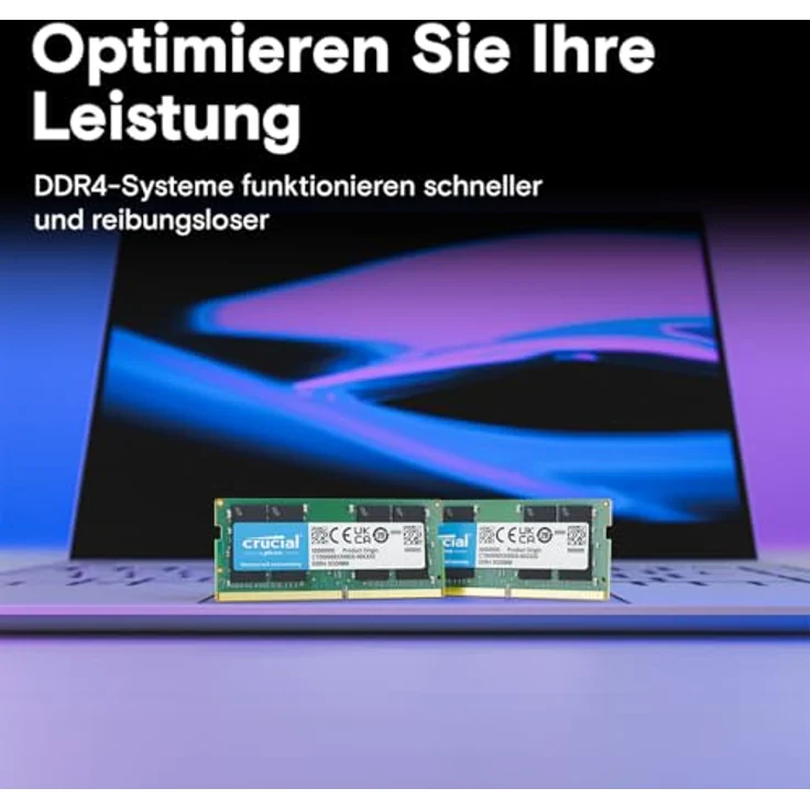 Crucial CT32G4SFD832A 32GB Speicher (DDR4, 3200 MT-s, SODIMM, 260-Pin, 1.2V, CL22) - Preisvergleich – Bild 2