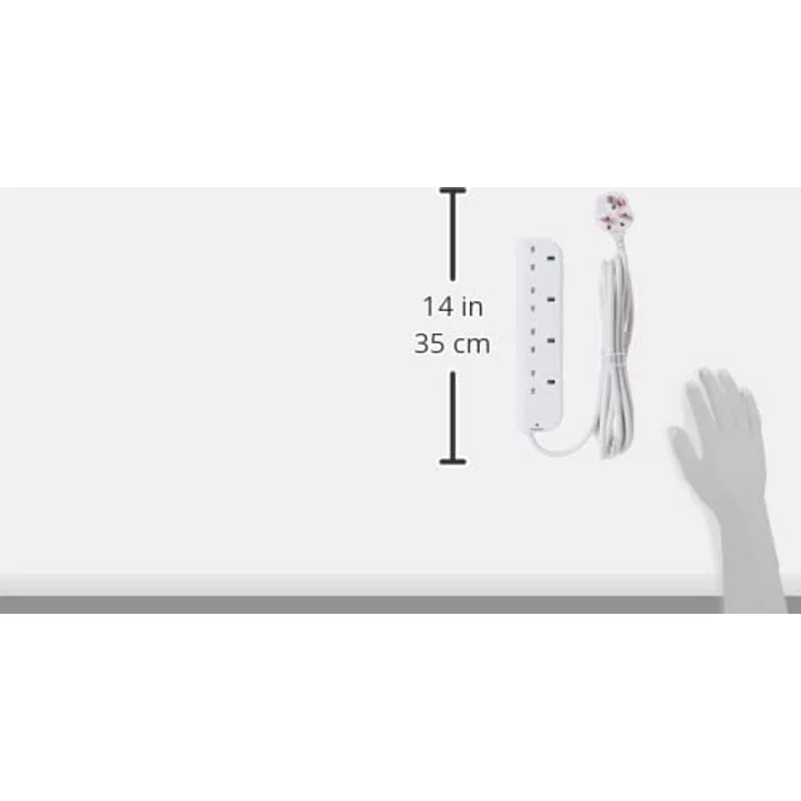 Belkin 4-WAY ECON S/PROTECTOR, Steckdosenleiste mit 4 geschützten AC-Steckdosen, 3 m Kabel, weiß – Bild 5