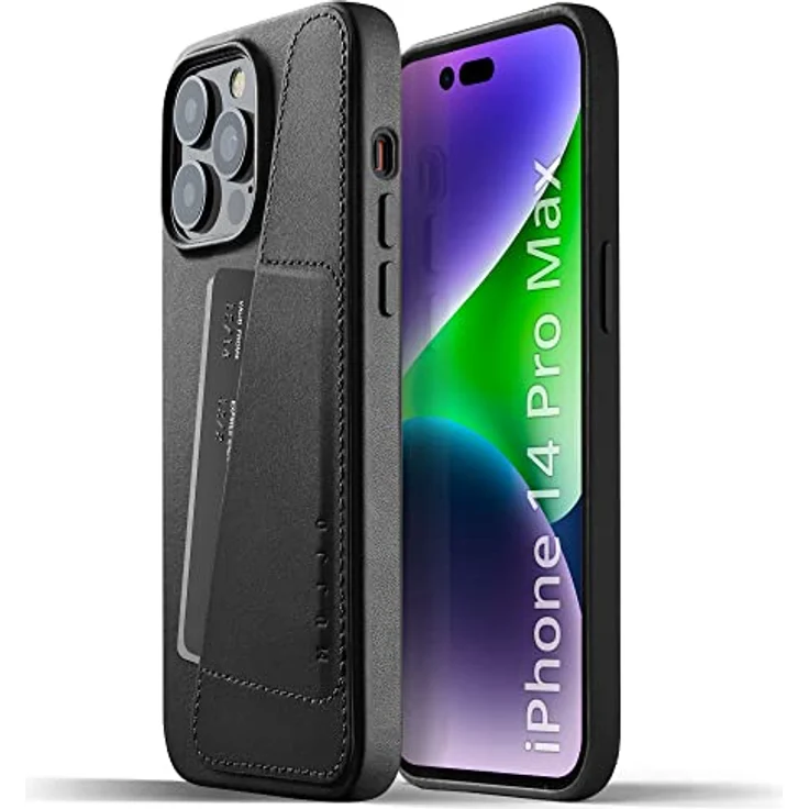 Mujjo Lederhülle für iPhone 14 Pro Max | Schutzhülle mit Kartenhalter, Lederhülle für iPhone 14 Pro Max, Handyhülle für iPhone 14 Pro Max, Brieftasche für iPhone 14 Pro Max – Bild 1