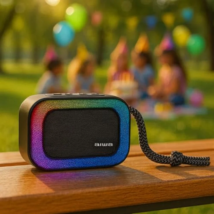 Aiwa BST130TN, Tragbarer Bluetooth-Lautsprecher mit 5 W Leistung, Schwarz – Bild 6