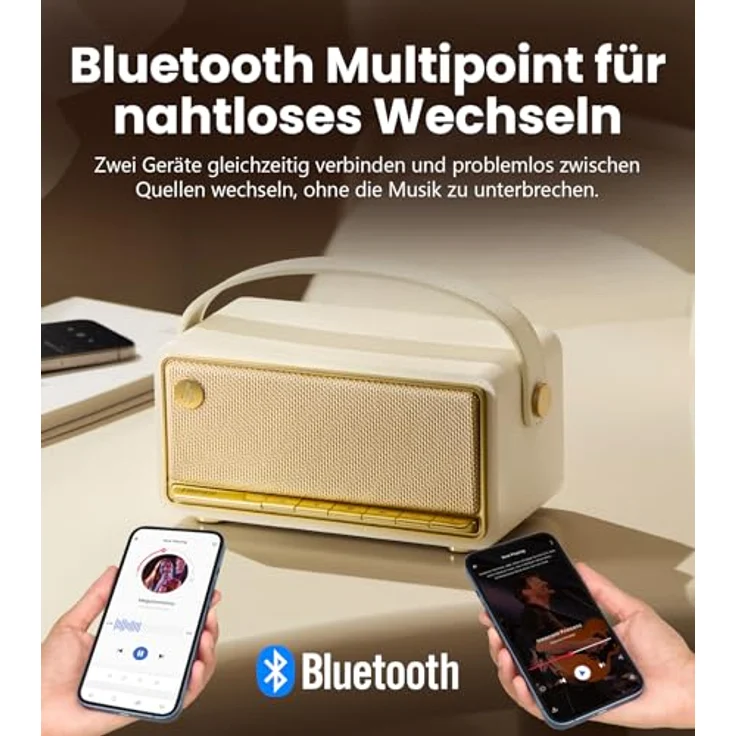 Edifier MP330, Bluetooth Lautsprecher mit 19 h Akkulaufzeit, weiss – Bild 3