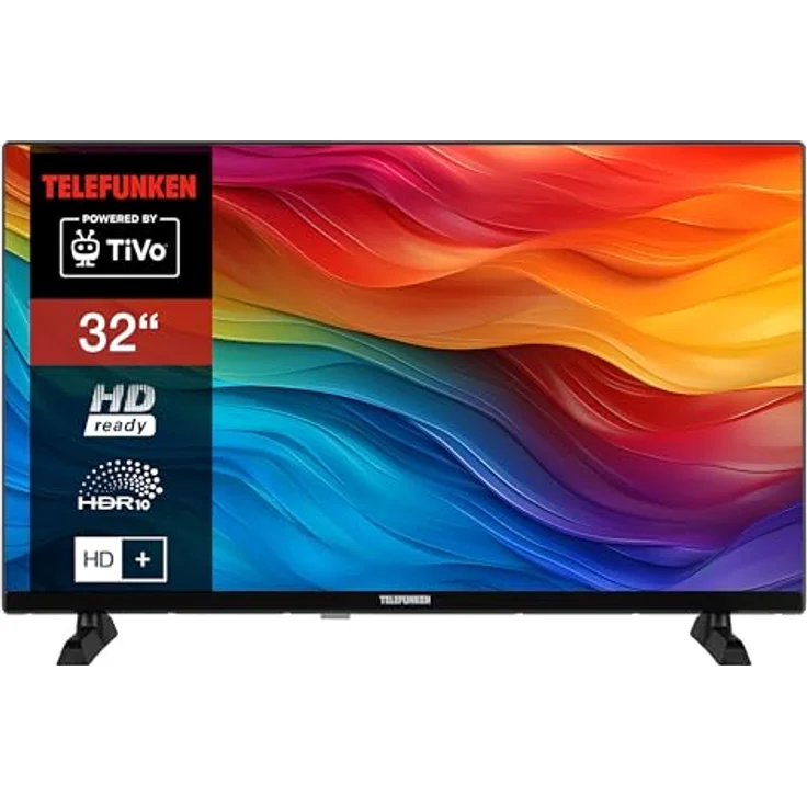 Telefunken 32 Zoll Fernseher/TiVo Smart TV (HD-Ready, HDR, HD+ 6 Monate inkl., Triple-Tuner) XH32TO750S – Bild 1