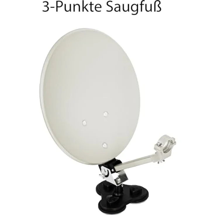 Premium X Camping SAT-Anlage, Satellitenschüssel im Koffer mit Single LNB und 15m Kabel, 2x F-Stecker, mobil und schnell aufgebaut – Bild 4