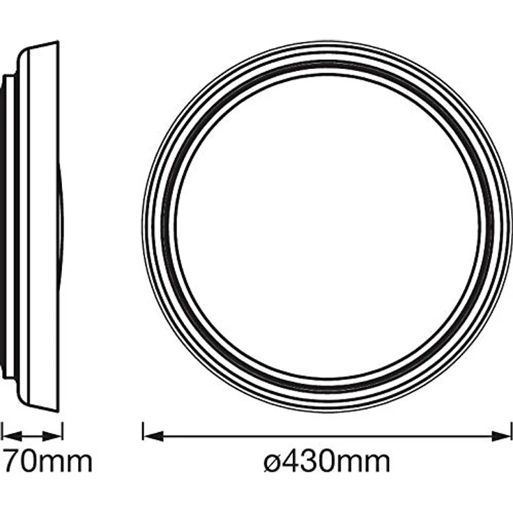 LEDVANCE SMART+ WIFI ORBIS PLATE Smarte LED Wand-und Deckenleuchte für Innen mit WiFi Technologie, Lichtfarbe änderbar (3000K-6500K), Grau, 430mm, Kompatibel mit Google und Alexa Voice Control – Bild 4
