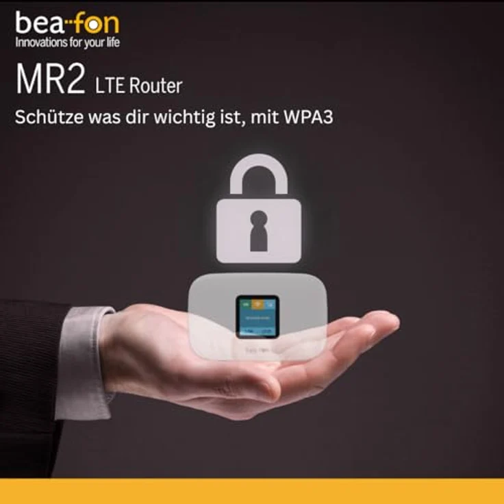 Bea-Fon MR2 4G Router (CAT 4), Mobiler Router mit hoher Datenübertragungsrate, weiss – Bild 3