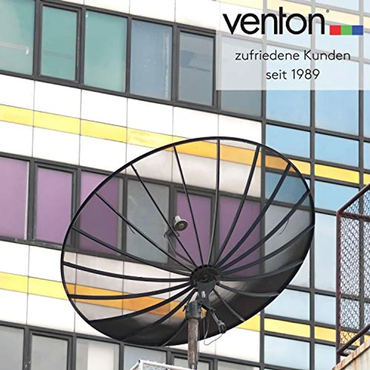 Venton Twin LNB Sat digital 0.1dB für 2fach doppel Teilnehmer direkt Anschluss HD TV 3D 4K + Wetterschutz (ausziehbar) im Set mit 4 F-Stecker Kontakte vergoldet – Bild 6