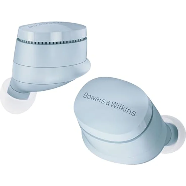 Bowers & Wilkins Pi6 kabellose True Wireless Noice Cancelling Kopfhörer mit Bluetooth, aptX, aktivem Noise Cancelling - Glacier Blue, Treiber aus Biozellulose, echte 24-Bit-Verbindung – Bild 1