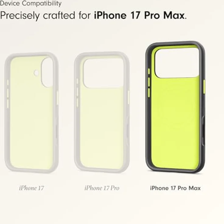 Beats iPhone 17 Pro Max Rugged Case mit MagSafe und Kamerasteuerung, stoßfest getestet, matte Außenseite mit Mikrofaser-Innenfutter – Bergnacht – Bild 3