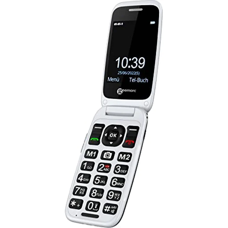 Geemarc CL8700 - Verstärktes 4G Klapphandy mit großen Tasten, SOS-Funktion und Speichertasten für ältere Menschen - Geeignet für Hörgeschädigte - Entsperrt und Bluetooth - Version DE – Bild 1
